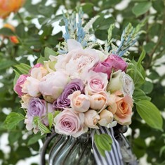結婚式の持ち込みブーケ、クラッチブーケ、ナチュラルミックス